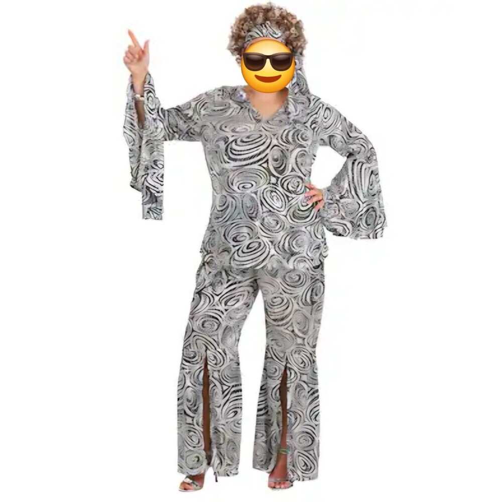 California Costumes Foxy Lady Disco 70s Costume 2pc Set Sequins Swirl XL Retro
